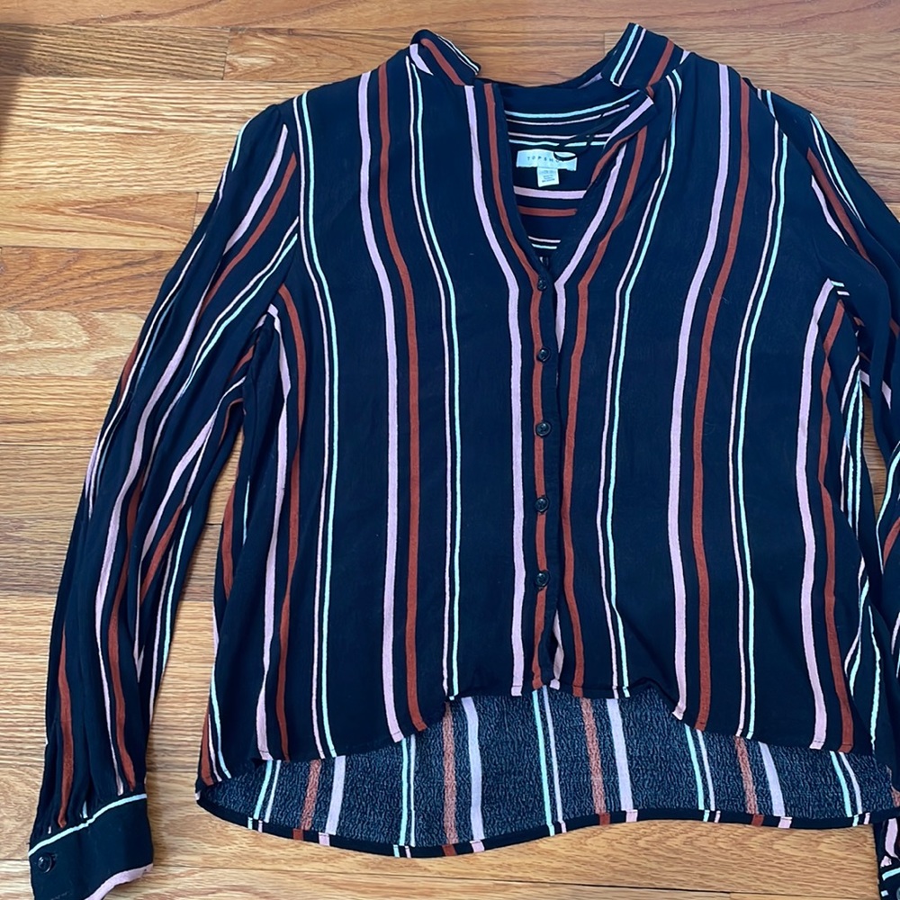 Top shop Striped button down top